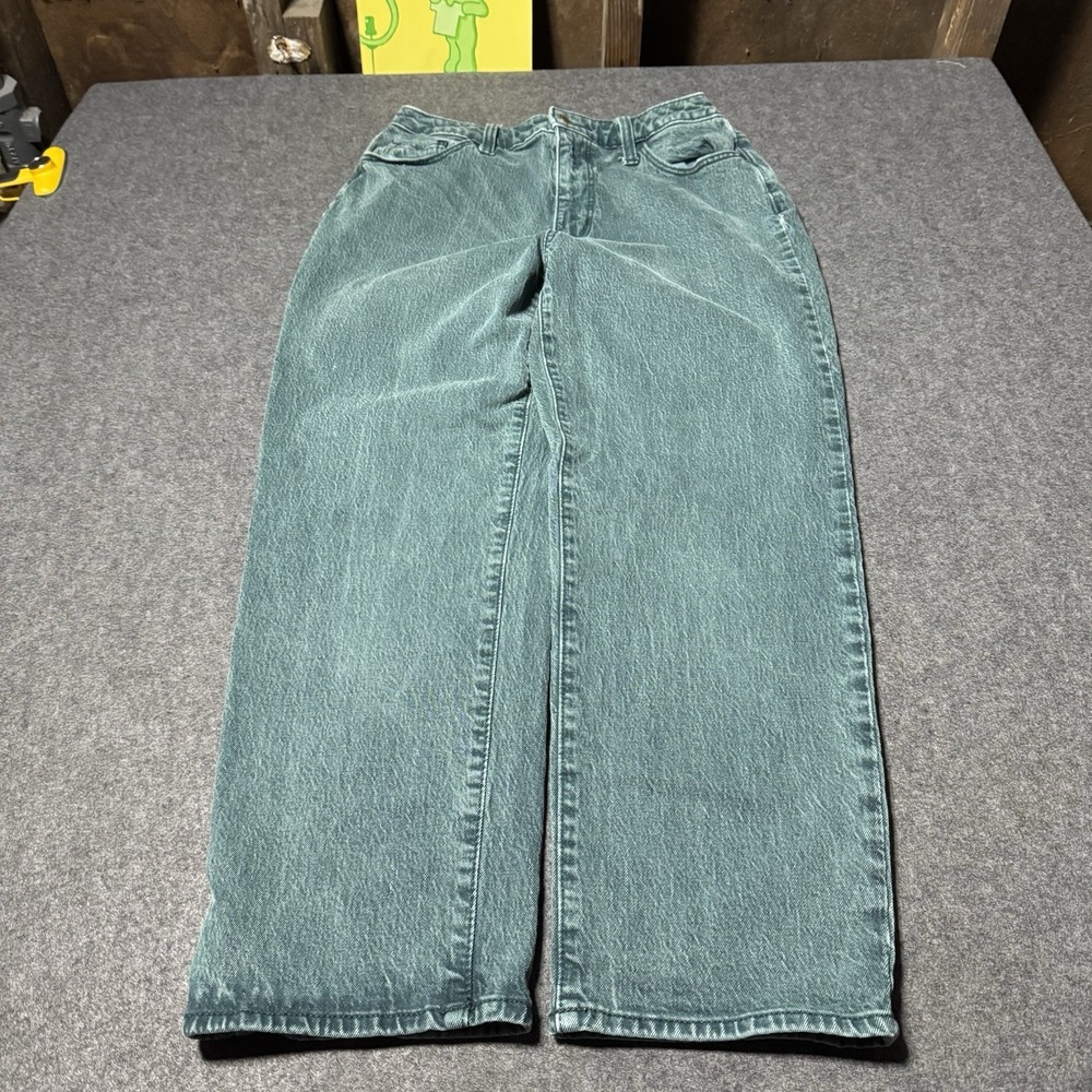 Universal Thread Curvy Vintage Straight Jeans Womens 6/28R Green Retro Indie Y2K